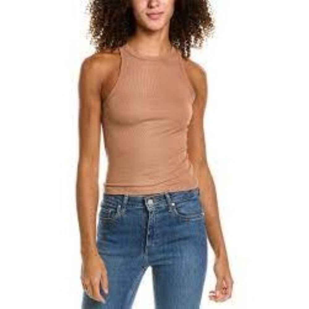 NEW Betro Simone Brown Ribbed Tank Top size SMALL